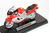  Welly Yamaha YZF1000R Thunderace Rot 2001 1/18 Modell Motorrad mit individiuellem Wunschkennzeichen