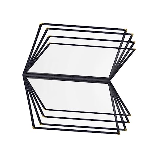 COSMEVIVI PVC Menu Folder A4 Restaurant Menu Cover Leatherette Metal Corners Perfect for Hotels
