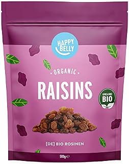 Amazon Brand - Happy Belly Organic Raisins, 500g