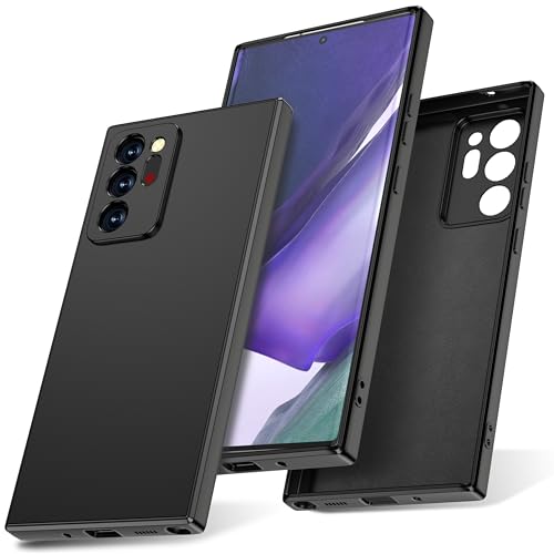 Watana for Samsung Galaxy Note 20 Ultra 5g Case, Soft-Touch Silicone Phone Case, Shockproof, DustProof, Antiskid Full Body Armour Phone Cover with Microfiber Lining for samsung Note 20Ultra 5g,Black