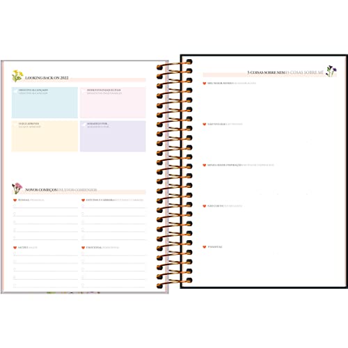 Agenda Espiral Diária 14 x 20 cm Le Vanille 2023 - Capa Lilas - Love Is All - Tilibra