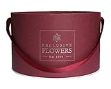 Gift Box Round Bordo Silver Luxury Flower Box Wedding Decor Handmade in Europe 3 sizes 4 available colors ExclusiveFlowers