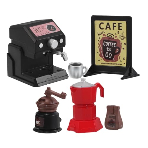 TOYANDONA 1 Juego Modelo de cafetería decoración Miniatura Juguete de colección Props para fotografía Juguete para fotografía pequeña cafetera pequeñas Cosas en Miniatura el plastico