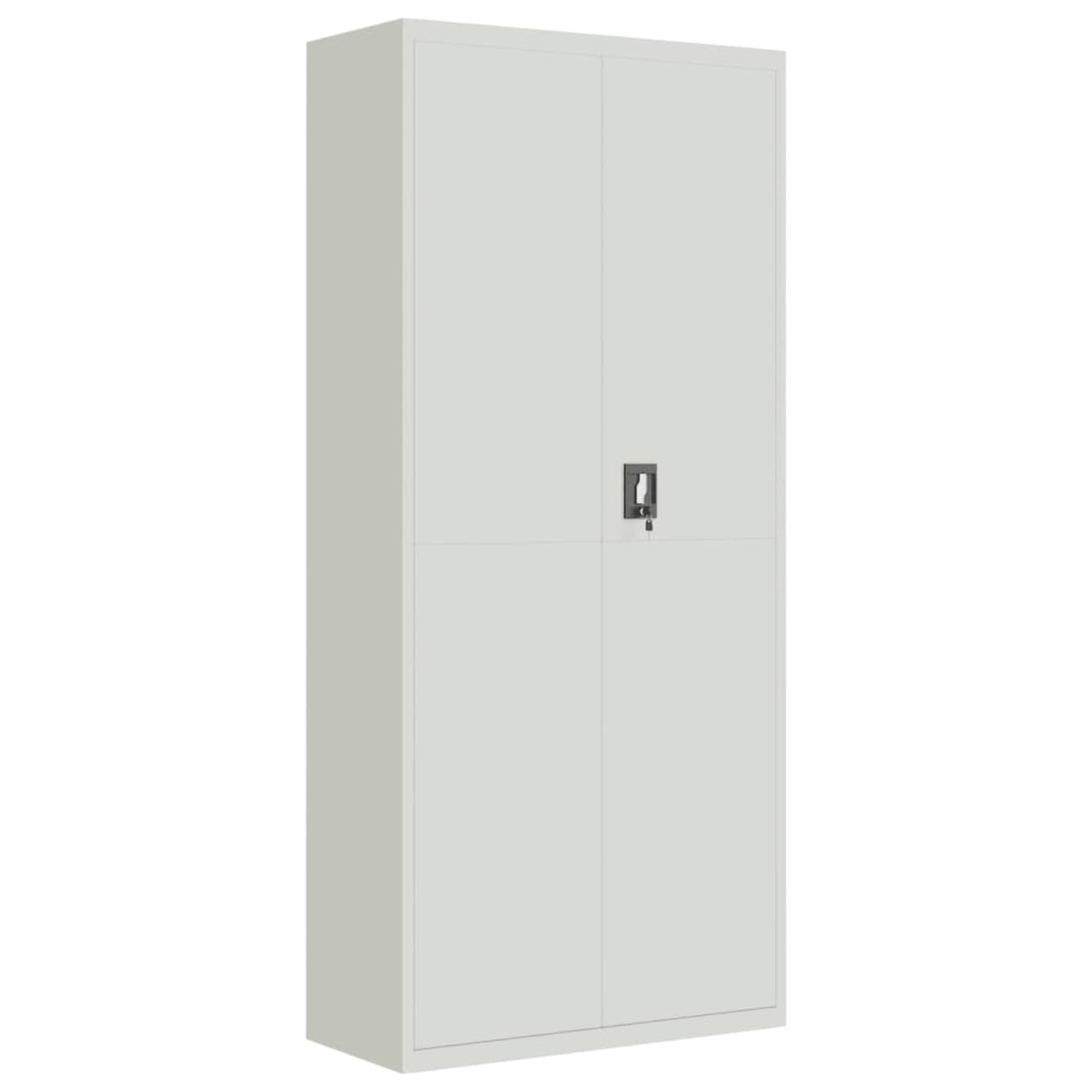 JUDYY Armadio Classificatore Grigio Chiaro 90x40x200 cm in Acciaio,Armadi Archivio,Armadio Classificatore,Armadi da Ufficio,Schedario da Ufficio-339761