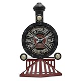 AOROTOE Vintage Wall Clock Train Gifts for Men Metal Steam Engine Steampunk Wall Decor Industrial Decor Man Cave Wall Decor
