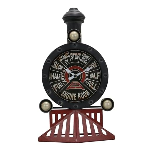 Vintage Wall Clock Train Gifts for Men Metal Steam Engine Steampunk Wall Decor Industrial Decor Man Cave Wall Decor