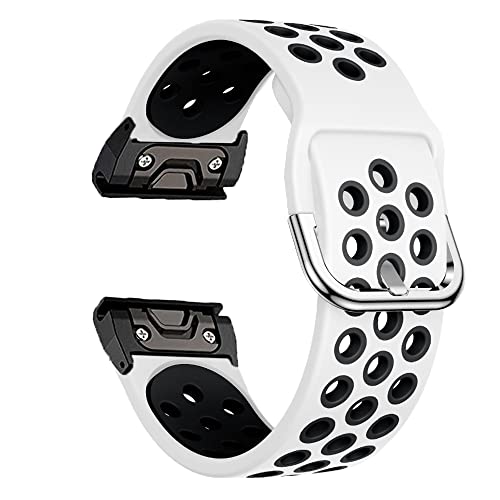 Correa de silicona de 26 mm para Garmin Fenix 5X resistente y de tacto suave 6