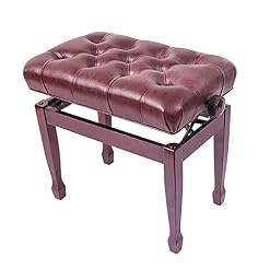 IBOWZ Banquette Piano Banc,Tabouret Piano Tabouret de Piano Tabouret de Banc de Piano en Bois Réglable avec Coussin épaissi, Cuir PU à Levage Automatique, 55 x 34 x 47 CM - Les Beatles, Paul McCartney, John Lennon, RIngo Starr, George Harrison