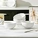 MALACASA 26 Oz Porcelain Soup Bowls Set of 4, White Ceramic Bowls for Kitchen, Cereal Bowl for Oatmeal, Fruit, Salad, Ramen and Rice Bowl -Dishwasher & Microwave Safe Bowls