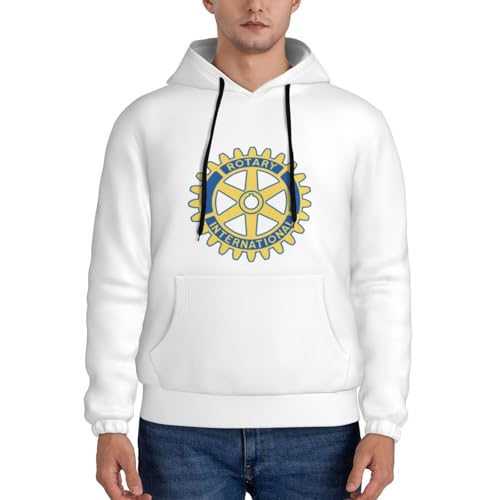Oicvrct Rotary-International Men's Fleece Lined Hoodie - Ultra-Soft Plush Lined Hooded Sweatshirt with Pocket3