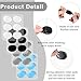 JJUNW 30 Pcs Drum Dampeners, Gels Silicone Gel Pads Soft Drum Dampeners Dampening Mute Pads for Cymbals Tone Control (Transparent, Brown, Blue and Black)