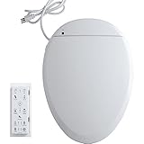 KOHLER K-4744-0 C3 201 Elongated Warm Water Bidet Toilet Seat, White with Quiet-Close Lid and Seat, Automatic Deodorization, Adjustable Water Temperature, Nightlight, Heated Seat, Warm Air Dryer