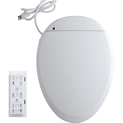 KOHLER K-4744-0 C3 201 Elongated Warm Water Bidet Toilet Seat, White with Quiet-Close Lid and Seat, Automatic Deodorization, Adjustable Water Temperature, Nightlight, Heated Seat, Warm Air Dryer