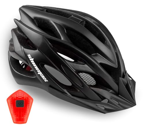Shinmax Fahrradhelm Herren Damen mit Visier Abnehmbarer Fahrradhelm mit Licht MTB Fahrradhelm Erwachsenen Unisex Mountainbike Helm Radhelm… – Ansicht 1
