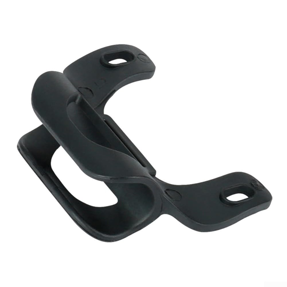 Belnotelt Pump Holder Nylon Bracket For Frame Mounting Portable Inflator Retaining Clips With Bolts And Strap Black Color For Cycling(A)