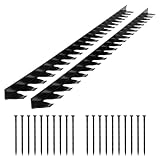 VEVOR Landscape Edging Border, 10Pcs 6 ft x 1.6 in Plastic Garden Edging with 60 Spikes, Sun-Resistant Flowerbed Borders, DIY Layout, No Dig Garden Edger Border Divider for Lawn Edgings for Yard