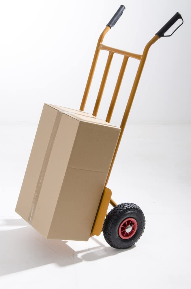 VERDELOOK Carrello portatutto in Tubolare Verniciato, Portata 200 kg, 110x57x48cm cm, Giallo