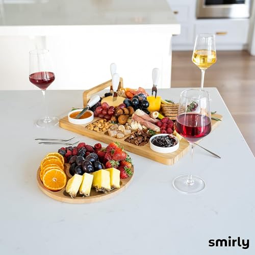 image for SMIRLY Charcuterie Boards Gift Set: Charcuterie Board Set, Bamboo Chee