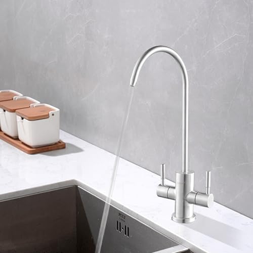 Robinet de cuisine double bec pour eau potable idéale pour toute la famille - 5
