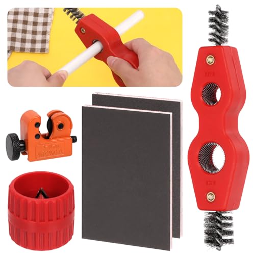 Coupe-tube pour tuyaux en PVC PPR et kit de nettoyage cuivre 5 pièces