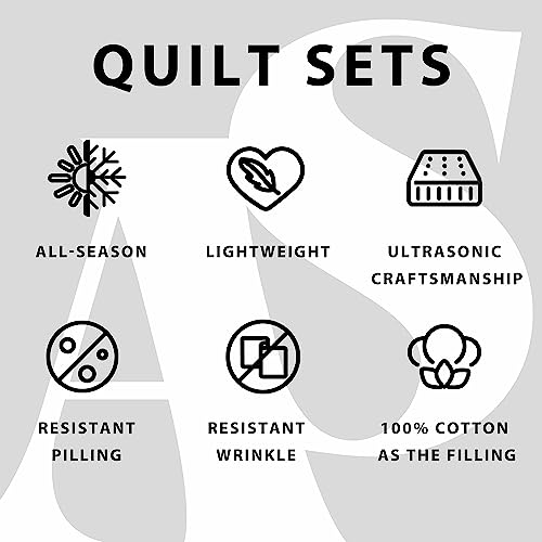 3 Piece Blue Teal Coral Coastal Quilt Sets Full/Queen Size Nautical Beach Bedding Lightweight Reversible Microfiber Coverlet with 2 Shams Ocean Themed Bedspread Comforter Set for All Season, 90''x96'' - Image 7