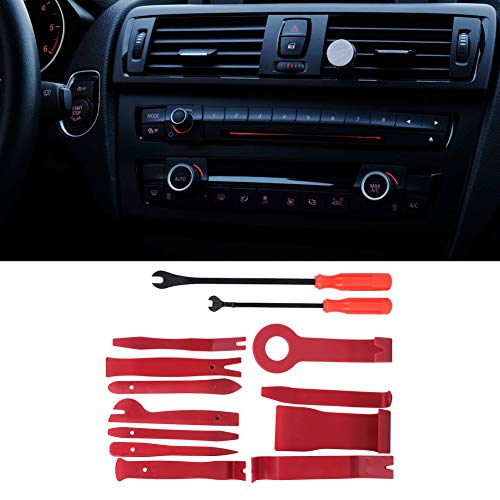13 peças de ferramentas de remoção de áudio do carro, kit de remoção de painel de rádio, ferramentas