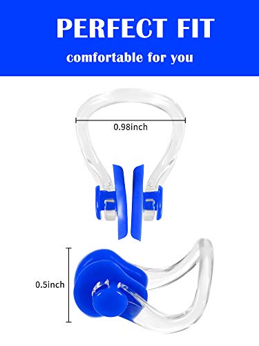 image for Yaomiao 6 Pieces Waterproof Swimming Nose Clip Soft Silica Gel Nose Pl