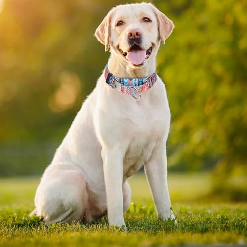 Martingale Halsband für Hunde, rutschfest, ausbruchsicher, Würgen, kein Ziehen, weiches Nylon, verstellbar, für kleine, mittelgroße und große Rassen, Tribal M