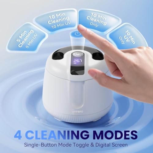 Image of Ultrasonic Retainer Cleaner Machine 48kHz, Dental Ultrasonic Care Cleaner