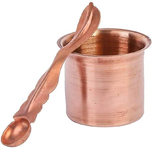 Panchapatra 3 inch and Spoon (Cooper)