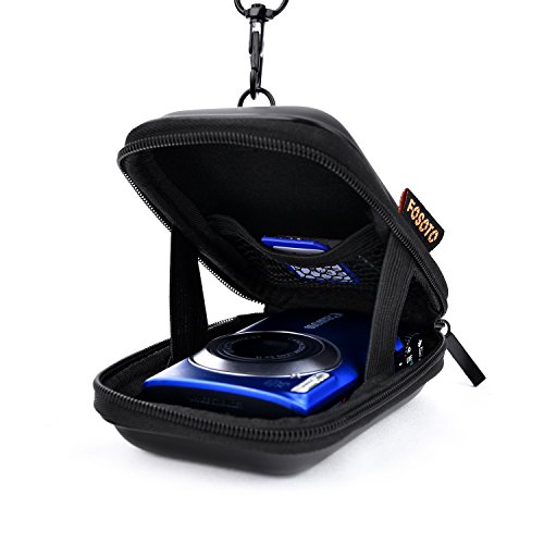 Snug Fit Black Camera Case Compatible With Canon Powershot Elph 180 190 360 Hs Sx620 A2300 Ixus 285 180 G9X,Sony Cyber-Shot Dsc-W830 W810 W800 Wx220 Hx80 Hx90,Nikon Coolpix A10 S7000 W100 #TOP2