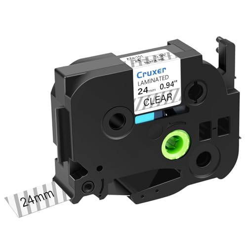 24mm Label Tape Replacement for Brother P Touch TZE-151 Tape, 0.94 Laminated Black on Clear Tze151 Label Marker Tape for Brother Ptouch PTD600 PT-P710BT PTP750W Label Maker Tze Tape, 1 Pack