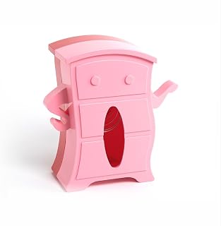 JOFUUM Caja de Papel Higiénico de Escritorio Personalizada para Sala de Estar con Soporte Elástico, Caja de Almacenamiento de Papel Higiénico de Pared, Color Rosa.