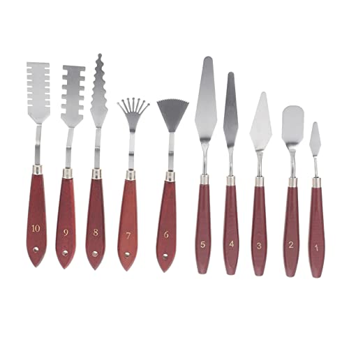 HOODANCOS Oil Painting Accessories Set of 5 Drawing Scrapers Large Palette Knife Oil Paint Knife Perfect for Beginners Students