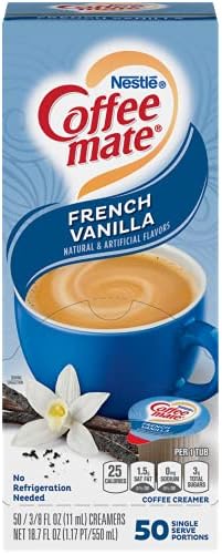 Nestle Coffee mate COFFEEMATE 35170BX French Vanilla Creamer.375oz, 50/Box