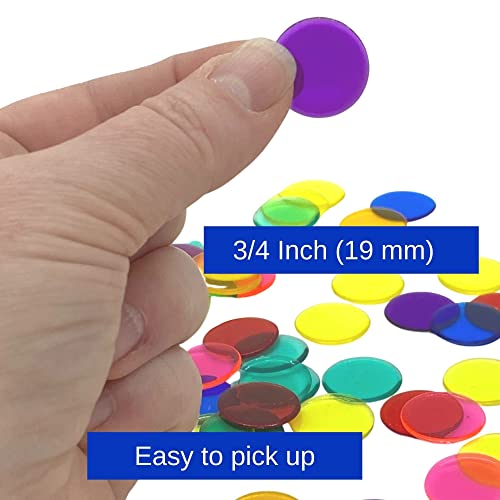 Mr Chips Plastic Bingo Chips 1000 Count | Solid White Counting Chips | 3/4 Inch #TOP1