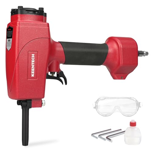 KEENTECH Pneumatic Nail Remover Fast & Labor-Saving Air Punch Nailer Denailer Air Gun with Dual Safety Trigger for Straight and Bent Nail 9-16 Gauge nail remover tool for Wood Workpiece Pallet