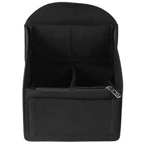 Ntcpefy Fieltro Mochila Insertar Organizador Bolso de Almacenamiento Bolso Universal en Bolso Hombre Mujer Bolsos de Hombro Totalizador Organizadores de Bolsos (Negro) Cover