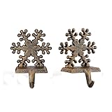 YWZHENYU Weihnachtsstrumpfhalter, langlebige Strumpfaufhänger für Kaminsims, Kamin, Strumpfhaken für Weihnachtsdekoration, 2 Stück (Schneeflocken-Stil)