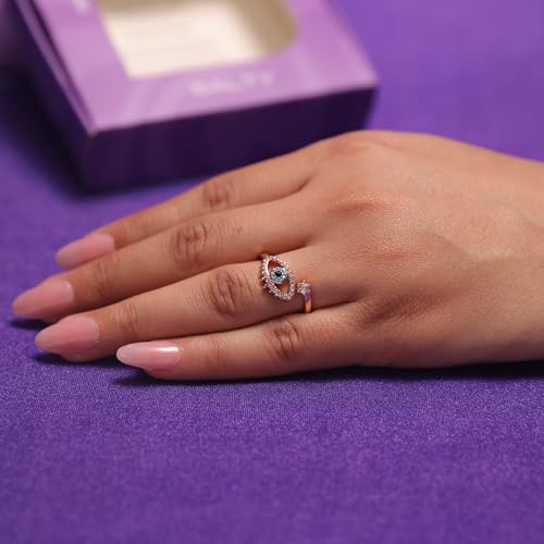 Image of SALTY Anti Tarnish Finger Ring for Women | Adjustable Fancy Jewellery Design | Fashion Accessories for Girls | Minimal Jewelry | Gift for Diwali, Christmas, Marriage, Birthday