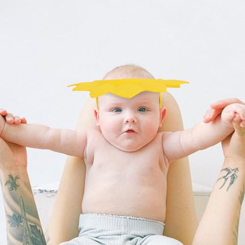 Image of ibasenice Baby Shower Cap Shield - 3PCS Adjustable Baby Shower Cap Safe Bath Cap Toddler Shampoo Hat Shampoo Hat Shade