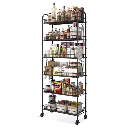 Qiaoxuan 6-Tier Slim Mobile Storage Cart