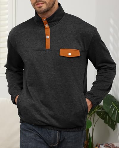 Pull col roulé chaud homme PRIVIMIX sweat boutonné manches longues isolant - 3
