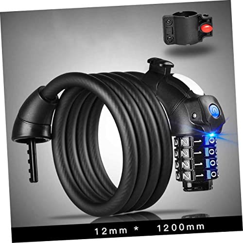 VANZACK 2Pcs 4 Combinação De Bloqueio De Corrente De Bloqueio De Cabo De Bicicleta Fosco