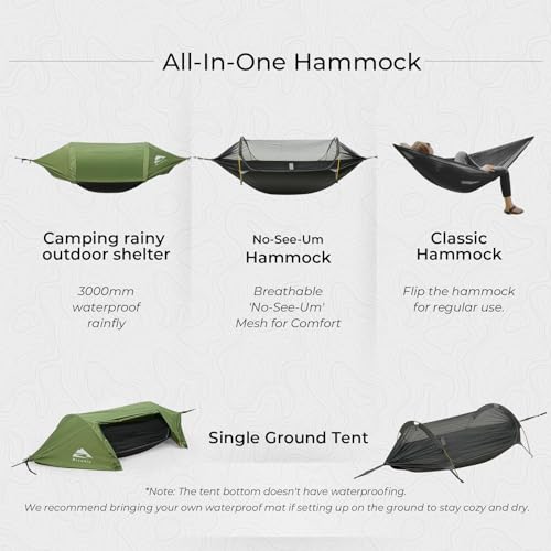 Rivenlo 3-in-1 Lightweight Hammock Tent