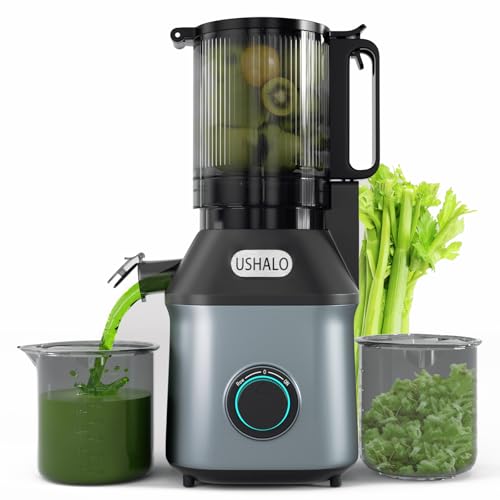 USHALO Cold Press Juicer, Juice Extractor Machine with 5.5