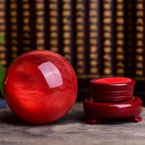 Pierre de quartz rouge en sphère 20cm cadeau déco prestige - 4