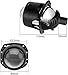 SHNJAUTO 2.5 Inch Bi-LED Projector Lens with High Low Beam - 6000K White 92W/pair 20000LM Focus Beam DOT Approved Clear Cut off Line No Blind Oncoming Car Upgrade Bi-Xenon Projector Lens