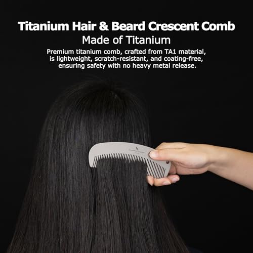 Peine de titanio para cabello y barba unisex miniatura 2