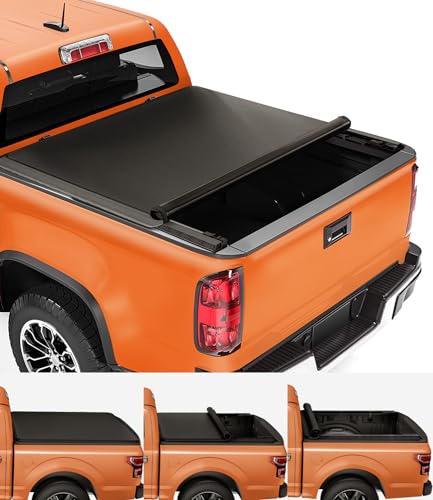TIPTOP Soft Roll-Up Tonneau Cover Truck Bed for 2015-2025 Chevy Colorado/GMC Canyon 5.2ft Bed (61.7